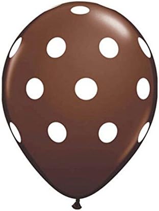 100pcs Brown Big Polka Dot Latex Balloons 11