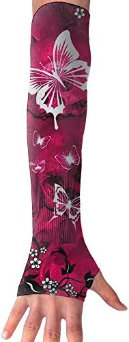 Glowing Girl Butterflies Arm Sleeves Outdoor Sports Bike Cycling Hiking Arm Warmer Arm Protector Barcer Shooting UV Protection Sun Protection
