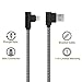 ANSEIP Right Angle Lightning Cable 3Pack 90 Degree iPhone Charger Cord Nylon Braided Data Cable Transfer and Charging for Apple iPhone X/8/7/6/5 iPad (Black Grey, 10FT)