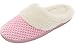 ULTRAIDEAS Women's Lamb-hug Comfy Fleece House Slippers Memory Foam, Slip-on House Shoes Indoor Outdoor (Pink, Size 9-10)