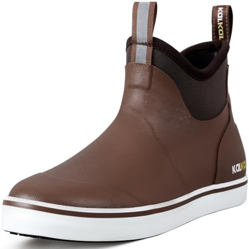 ?Men\'s Grazier Sand High Top Comfortable Wide Toe Fishing Deck Boots Amazon.com | Masderue Men main image 4