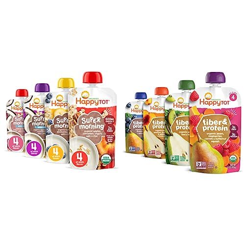 Happy Tot Organics Super Morning Variety Pack, 4