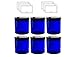 8 oz / 250 ml Cobalt Blue PET Plastic Jar with Black Lid (6 pack)