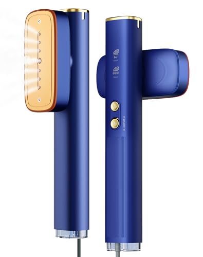Hand Steamer, 1200W Steamer, 15S Quick Heating, Removable 120ml Tank, Steam 22g/min, Vertical 2-in-1 Steamer Blue.