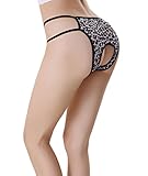 HitZoom Sexy Women Leopard Printing Open Croth Underwear