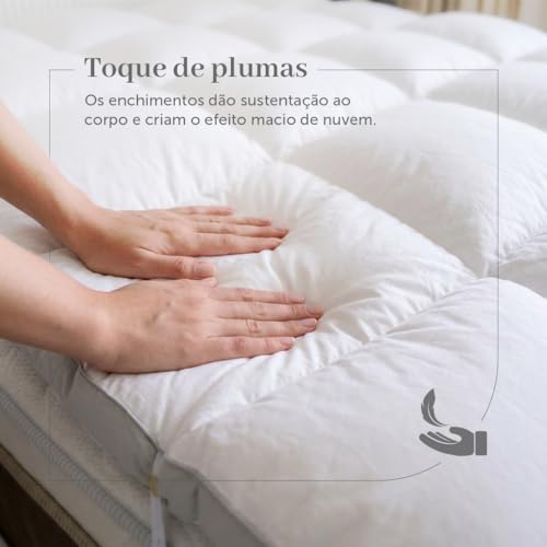 Artelassê Pillow Top King Sublime Artelassê Algodão 230 Fios Branco Liso
