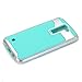 LG K7 Case, GOTD Fingerprint Design Premium Defender Dual Layer Protector Soft Rubber Hard Bumper Hybrid Phone Cover Case for LG K7 (Mint Green)