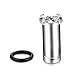 JOERICA 2 Pairs Stainless Steel Ear Gauges CZ Plugs Tunnel Ear Expander Stretcher Piercing 6G(4MM)