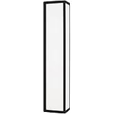 Capital Lighting 954731BK-LD Irvin Modern Painted White Glass Sleek Triangular Form Outdoor Wall Lantern, Integrated LED 27 T