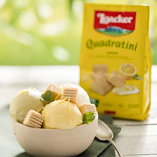 Loacker Quadratini Lemon bitesize Wafer Cookies LARGE Pack of 6