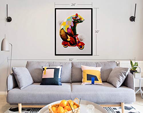 5 Bear+Motorcycle+Modern+Animal+Art