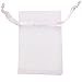 ATCG 100pcs 2x2.7 Inches Mini Organza Bags with Drawstring for Rings, Little Earrings, Jewelry Pieces, Wedding Favors Party Fovours Small Cute Organza Pouches (White)