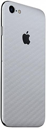 iPhone 7 White Carbon Fiber Skin - SKINTZ Wrap - Textured - Durable - Protection Sticker - White Carbon