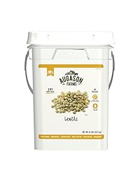 Augason Farms Lentil Beans   Recipiente de almacen