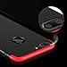 Winhoo iPhone 7/8 Plus Case,3 in 1 Luxury 360° Full Body Protective Ultra Thin Slim Fit an-Scratch Skid-Proof Shock-Absorption Bumper Hard Back Cover Case Skin for Apple iPhone 7/8 Plus (Black&Red)