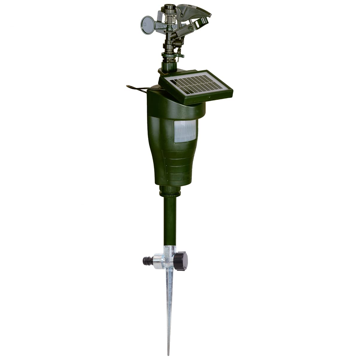 Aqualin Garden Solar Sprinkler Animal Repeller Repeller Repels Dogs, Cats, Mink, Raccoons, Wild Animals