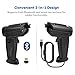 HooToo Bluetooth Barcode Scanner 2 in 1 Wireless and Wired 1D Bar Code Scanners with 32-bit Processor,750mAh Rechargeable Battery, Compatible with Inventory Systerms, MAC OS, iOS, Windows, Android