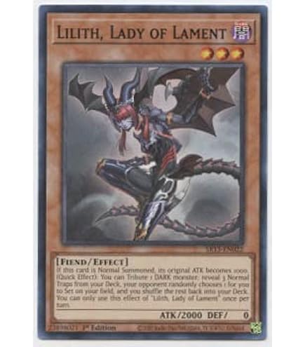 Lilith, Lady of Lament - SR06-EN000 - Structure Deck: Lair of Darkness - Ultra Rare