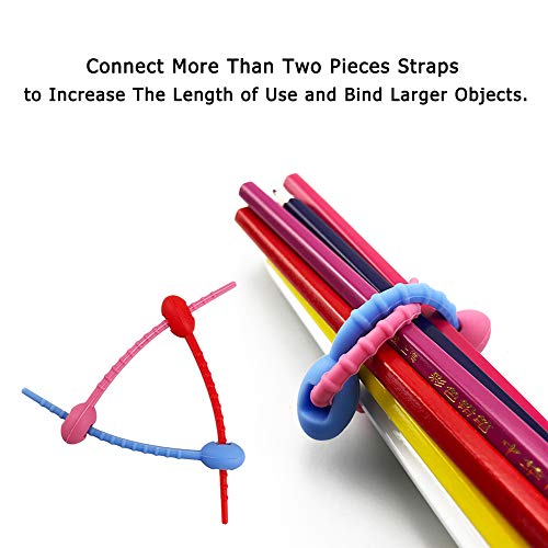 100 Pack of Reusable Cable Ties, AllPurpose Silicone Ties Cable Management Zip Tie Multiuse