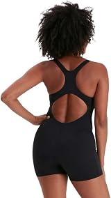 Speedo Women Endurance+ Eco Legsuit Swimsuit Chlorine Resistant Black view 5