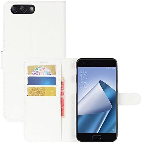 Leather Wallet Flip Case for Asus Zenfone 4 Ze554kl - White