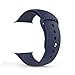 iMOMO Sport Band Compatible with iWatch, Soft Silicone Sport Band [3 Pieces for 2 Lengths] Large/Small Wrist Strap Replacement for iWatch 1 2 3 4 All Models 38mm /40mm - Midnight Blue