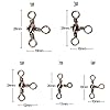 HYAENA-3-Way-Barrel-Fishing-Swivels-Set-Free-Fishing-Tackle-5-Sizes160-Pcs