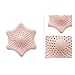 EXCEL-LEADER Shower Drain Hair Catcher Hair Stopper Drain Protector,Hexagonal Starfish Shaped Rubber Sink Strainer,4 Pack