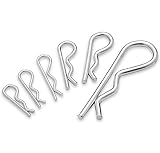 Katzco 150 Pieces Cotter Pin - Heavy Duty Zinc-Plating Steel Hair Pins - for Cars, Mechanics, Garages, Workshops, Power Equipment, Trucks, Lawn Mowers, Small Engine Repair, and Fastening