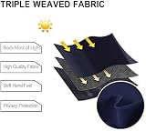 DWCN Navy Blue Blackout Curtains 2 Panels 46 x 54 with Tiebacks view 4