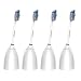 Brushmo Sensitive Replacement Toothbrush Heads compatible with Sonicare e-Series HX7052, 4 pack, fits Sonicare Advance, CleanCare, Elite, Essence and Xtreme Brush Handles