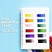MozArt Supplies Dual Tip Brush Pen Marker Set - 12 Colors Calligraphy Markers - Flexible Brush & Fineliner Tips - Watercolor Effects - Art for Adult Coloring Books, Lettering, Bullet Journal Pens
