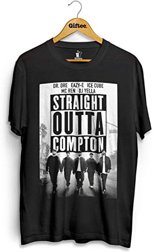 Mens Straight Outta Compton Poster Eazy Dre Ice Ren Yella T-Shirt Rap Hip Hop Clothing