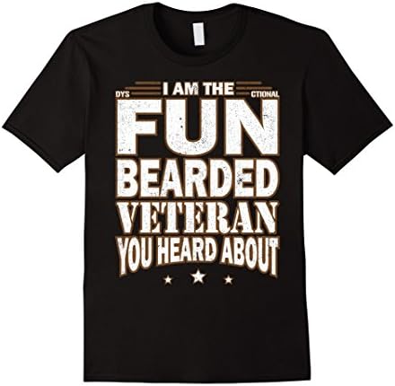 Men's I Am The DysFUNctional Bearded Veteran You Heard About XL Black