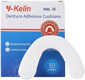 Y-Kelin Denture Adhesive Cushion Upper 30 Pads + Lower 30 Pads, each 1 pack, White - Image 5