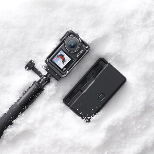 DJI Osmo Action 4 Adventure Combo, 4K/120fps Waterproof Action Camera with a 1/1.3-Inch Sensor, 10-bit & D-Log M Color Performance, Up to 7.5 h with 3 Batteries, Outdoor Camera for Travel, Biking