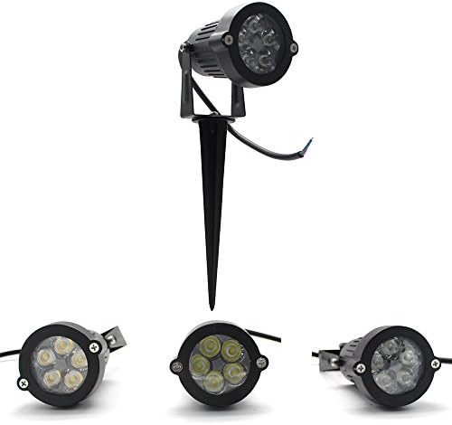MBO LED Spike Light Outdoor Multicolor Coolwhite Warmwhite Red Blue Green Yellow 5W AC85-265V Spotlights for Garden Lanscape Lawn Yard Path Use Pack of 1 (Blue)