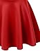 MBJ WB211 Women's Basic Versatile Stretchy Flared Skater Skirt for Girl L RED