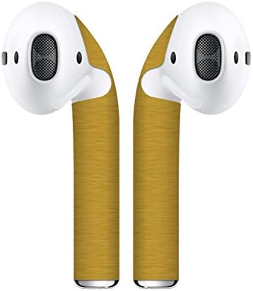 Airpod Skins Protective Wraps (XY2) – Minimal Stylish Covers for Customization & Protection, Compatible with Apple AirPods (Brushed Gold)