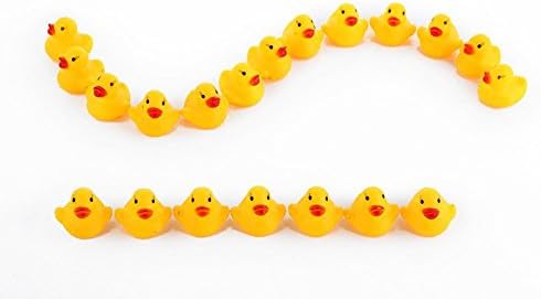 Karmax 1-3/4" Rubber Mini Yellow Bath Ducks for Kids 20pcs