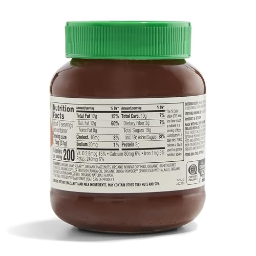 365 BY WHOLE FOODS MARKET, ORGANIC HAZELNUT COCOA SPREAD, 12.3 OUNCE