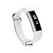 Newest Fitbit Alta HR and Alta Band With Metal Clasp, BeneStellar Silicone Replacement Band for Fitbit Alta HR and Alta (Classic) (White 1-Pack)