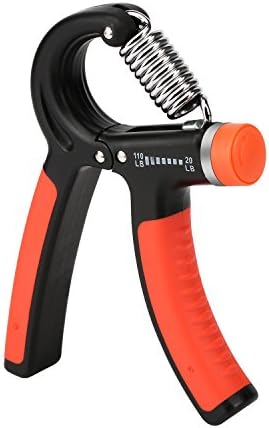 Grip Strengthener Adjustable Resistance 20-110Lbs For Hand Grip Workout Non-slip Extended Edition Gripper By Homai (Orange+Black)