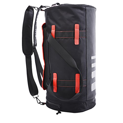 Men's Sports Duffle Bag Large Water Resistant Convertible to Backpack