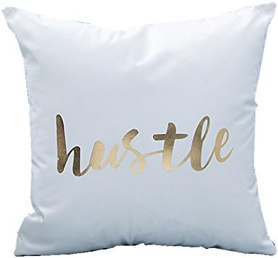FASHIONDAVID Gold Hustle Home Decor Bronzing Flannelette Pillowcases Throw Pillow Cover Gold World Map Eat Well Travel Often Golden Pattern Design 18 Inches