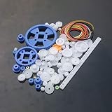 Supertool 80PCS Motor Gear Set Plastic Pulley Mini Belt Worm Kits Robot Toy DIY view 7