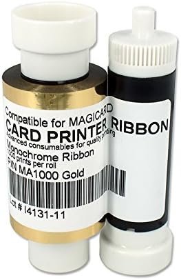 MA1000K-Gold Monochrome Ribbon For Magicard Pronto Enduro3E Card Printer 1000 Prints