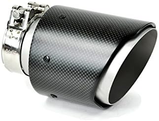 AutoTecknic Universal Pre-Preg Dry Carbon Fiber Exhaust Tip - Inlet: 51MM Outlet: 89MM