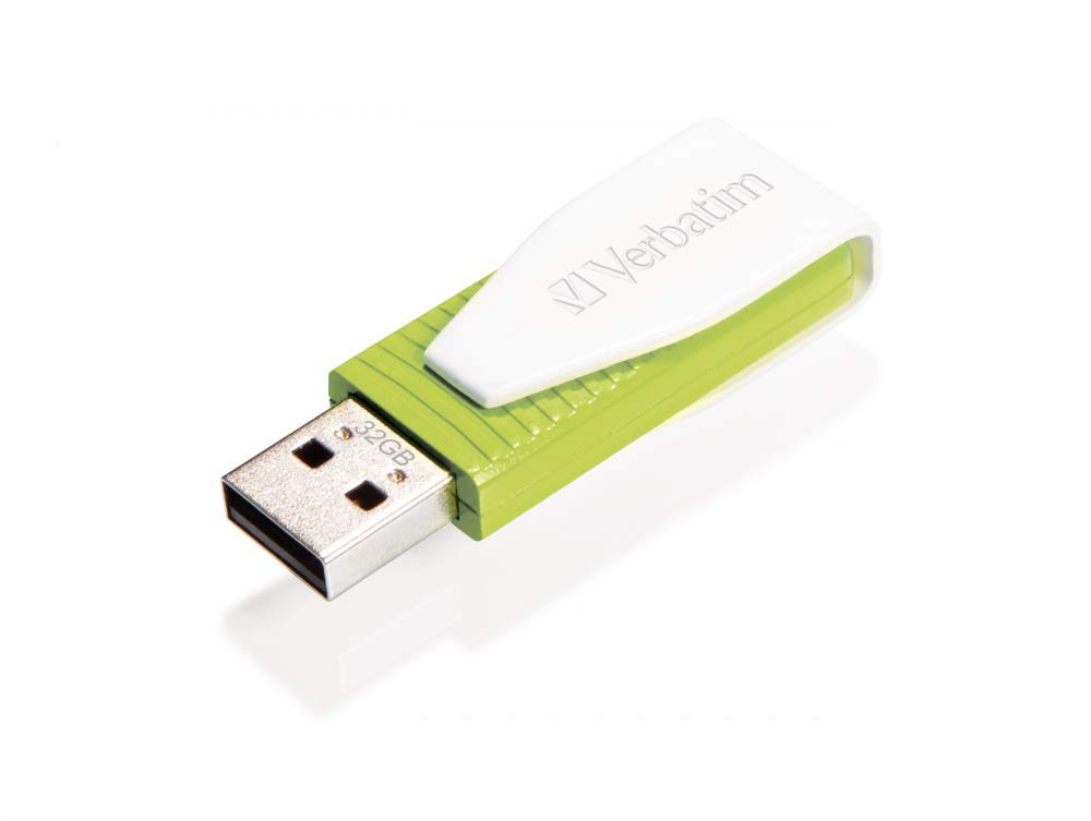 Verbatim Store 'n' Go Swivel USB Flash Drive 32 GB - USB 2.0 - USB memory stick - for laptop notebook ultrabook TV car stereo - USB 2.0 stick - with swivel cap - eucalyptus green