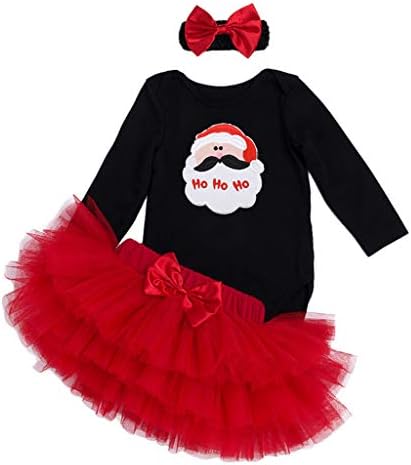 Christmas It’s My 1st/2nd Birthday Outfit Baby Girl Romper Tutu Skirt Headband Leg Warmers 3pcs Set